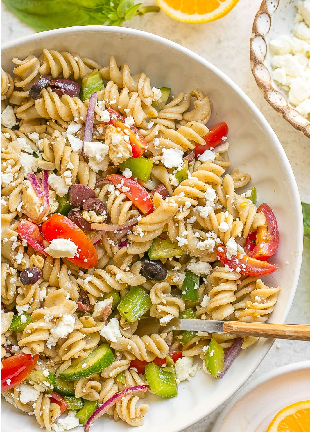 Whole Wheat Greek Pasta Salad
