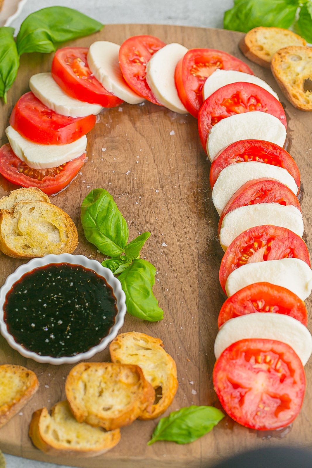 Caprese shaped like candy candy.