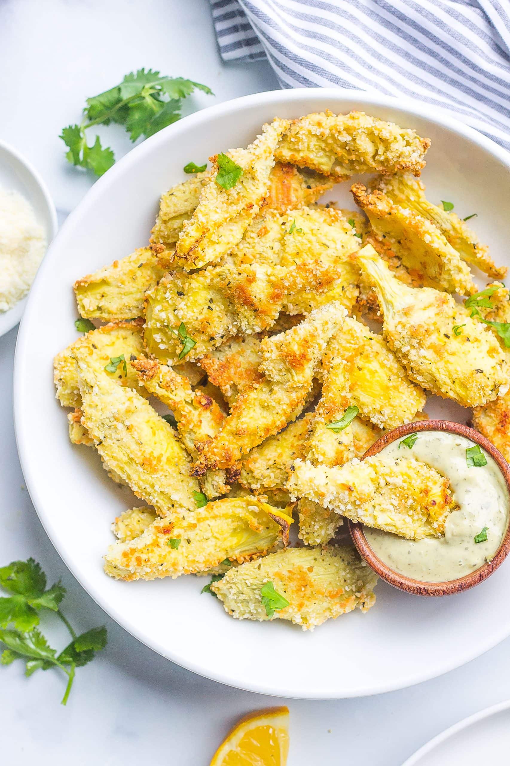 Baked Parmesan Artichoke Hearts