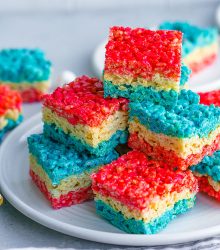 Red, White, Blue Rice Krispie Treats-21